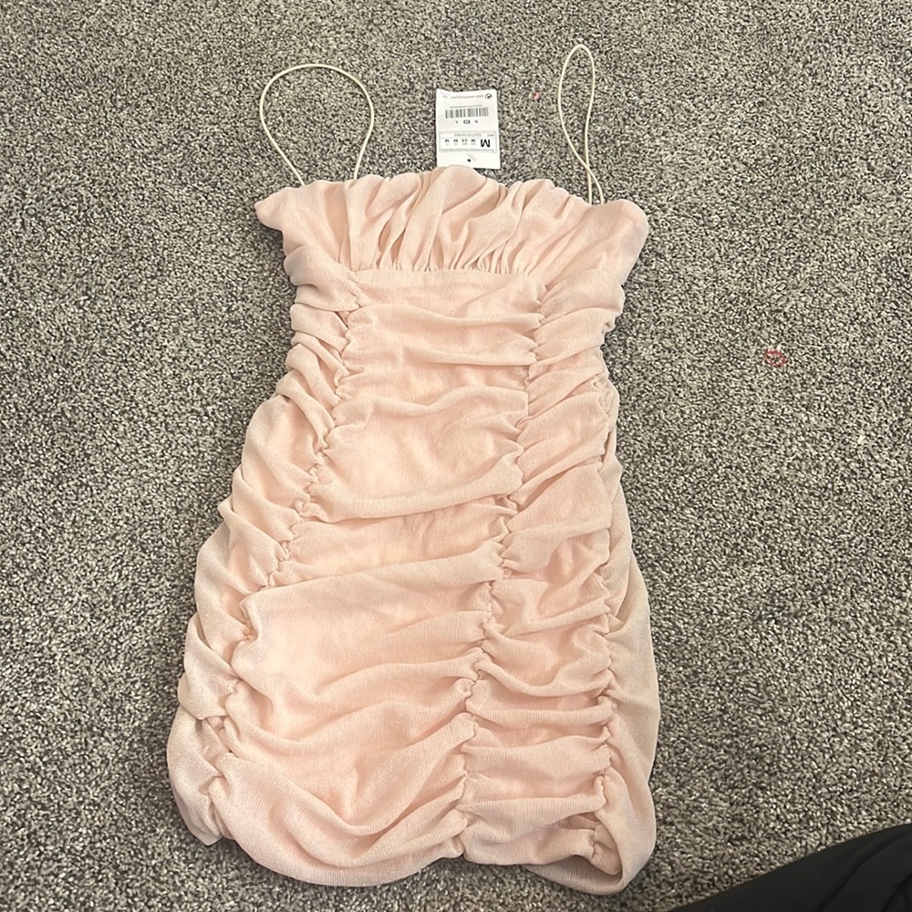 light pink mini dress